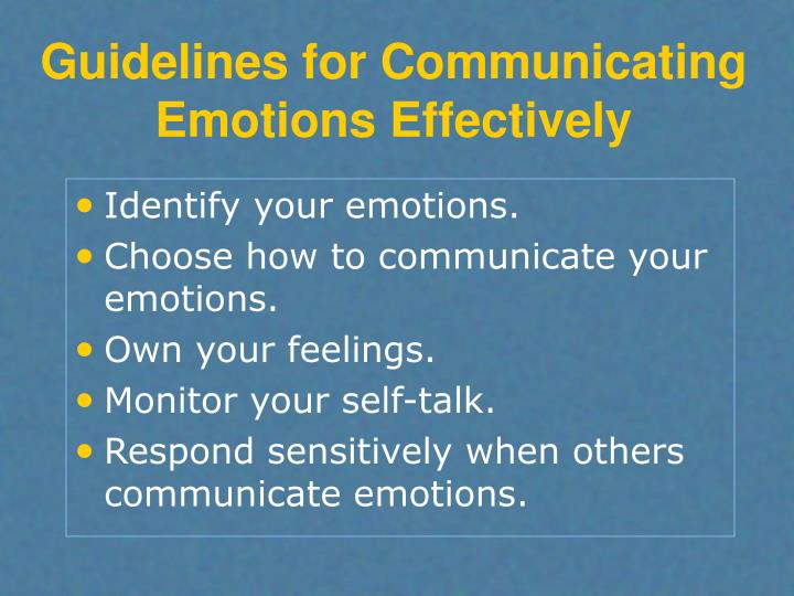 communicating emotions effectively